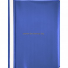 Папка-скоросшиватель Berlingo А5, 180 мкм, цвет "синий" с прозрачным верхом